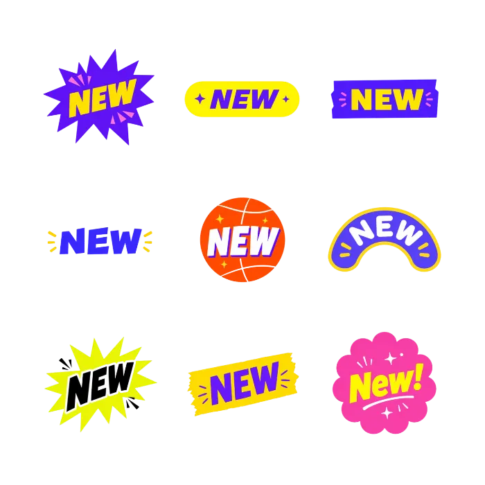 NEW新品标签贴纸合集 共10张免扣PNG素材